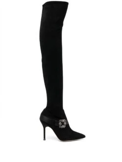 Femme Manolo Blahnik Bottes Stivali 110 Mm