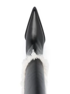 Femme Coperni Bottes à Détails En Peau Lainée 100 Mm -Salvatore Ferragauio Magasin 20847932 50789315 1000