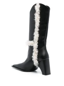 Femme Coperni Bottes à Détails En Peau Lainée 100 Mm -Salvatore Ferragauio Magasin 20847932 50789321 1000